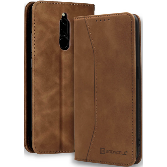 Bodycell Θήκη - Πορτοφόλι Xiaomi Redmi 8 - Brown