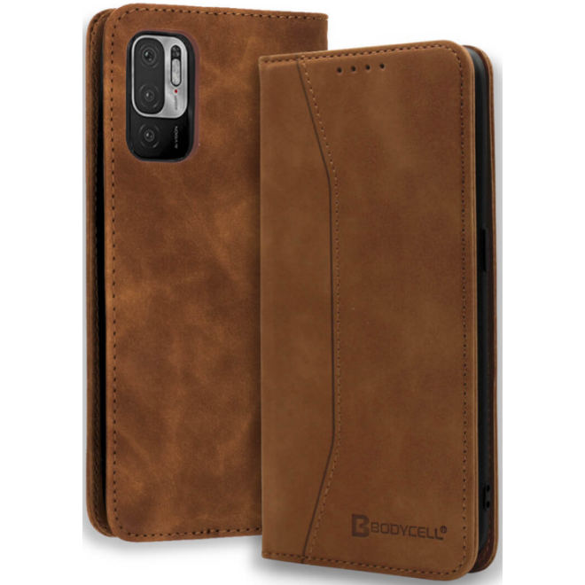 Bodycell Θήκη - Πορτοφόλι Xiaomi Redmi Note 10 5G - Brown