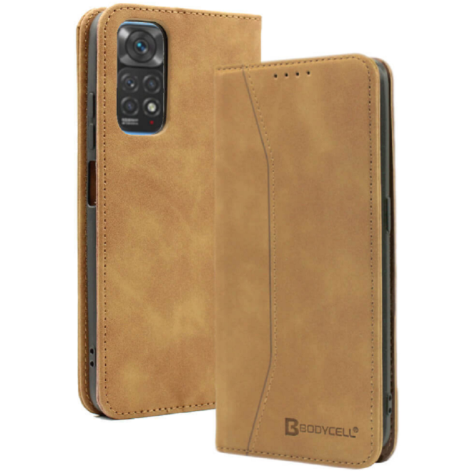 Bodycell Θήκη - Πορτοφόλι Xiaomi Redmi Note 11 / 11S - Brown