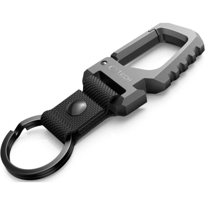 Μπρελόκ Tech-Protect Slidelock Carabiner Keychain από Ανοξείδωτο Ατσάλι με Ανοιχτήρι Μπουκαλιών Gunmetal
