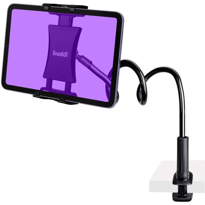 Buddi Desk Tablet Holder - Ρυθμιζόμενη Βάση με Βραχίονα για Smartphone / Tablet - Black - 5 Έτη Εγγύηση