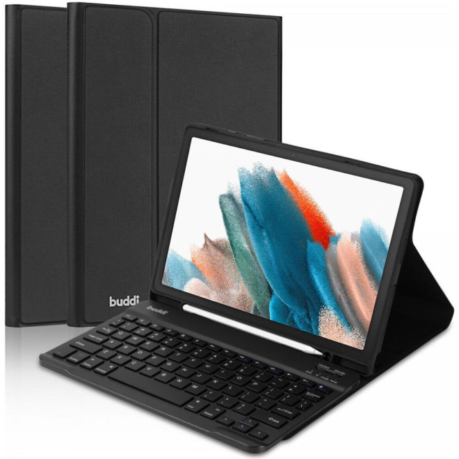 Buddi Zuna Keyboard Case - Θήκη με Υποδοχή για Γραφίδα και Πληκτρολόγιο Bluetooth - Samsung Galaxy Tab A9 Plus 11" X210 / X215 / X216 - Black