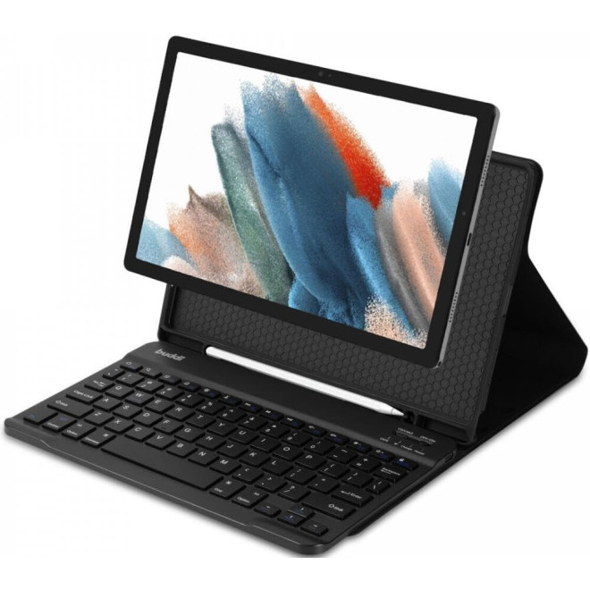 Buddi Zuna Keyboard Case - Θήκη με Υποδοχή για Γραφίδα και Πληκτρολόγιο Bluetooth - Samsung Galaxy Tab S10 FE 10.9" / S9 11'' / S9 FE 10.9'' - Black
