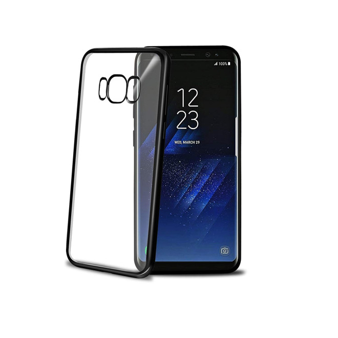 Celly Θήκη Σιλικόνης Samsung Galaxy S8 Plus- Transparent / Black 