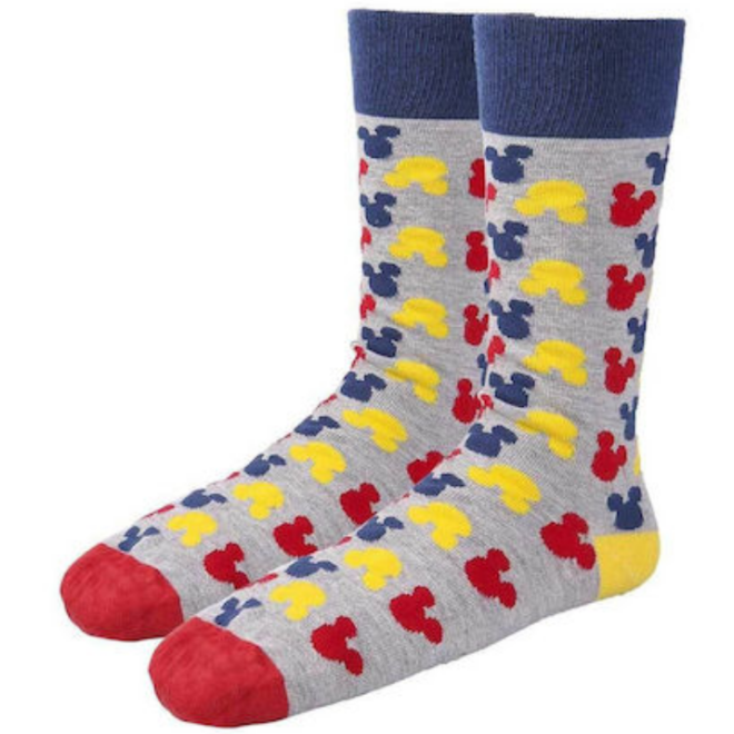 Cerda Socks / Disney - Κάλτσες Μέχρι τη Γάμπα από Βαμβάκι - Μέγεθος 36-41 - Mickey Mouse Silhouette