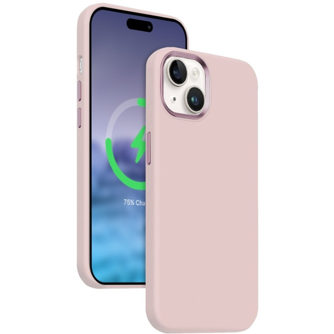 Crong Color Cover Lux Magnetic - Θήκη MagSafe Premium Σιλικόνης - Apple iPhone 15 - Pink