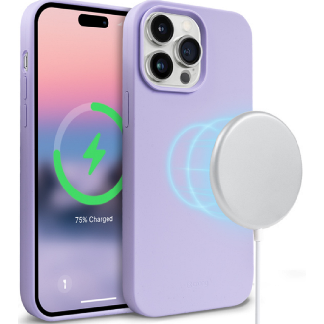 Crong Color Magnetic - Θήκη MagSafe Premium Σιλικόνης - Apple iPhone 14 Pro Max - Purple
