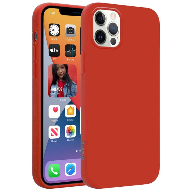 Crong Color Θήκη Premium Σιλικόνης Apple iPhone 12 / 12 Pro - Red