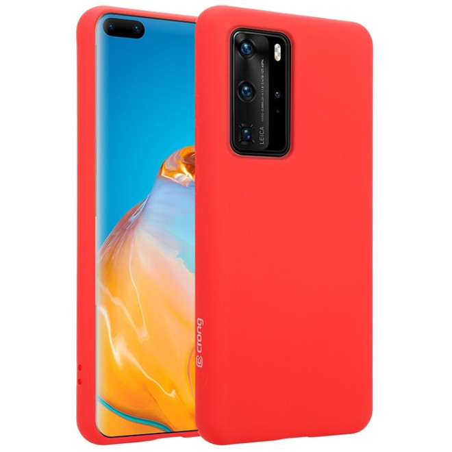 Crong Color Θήκη Premium Σιλικόνης Huawei P40 Pro - Red