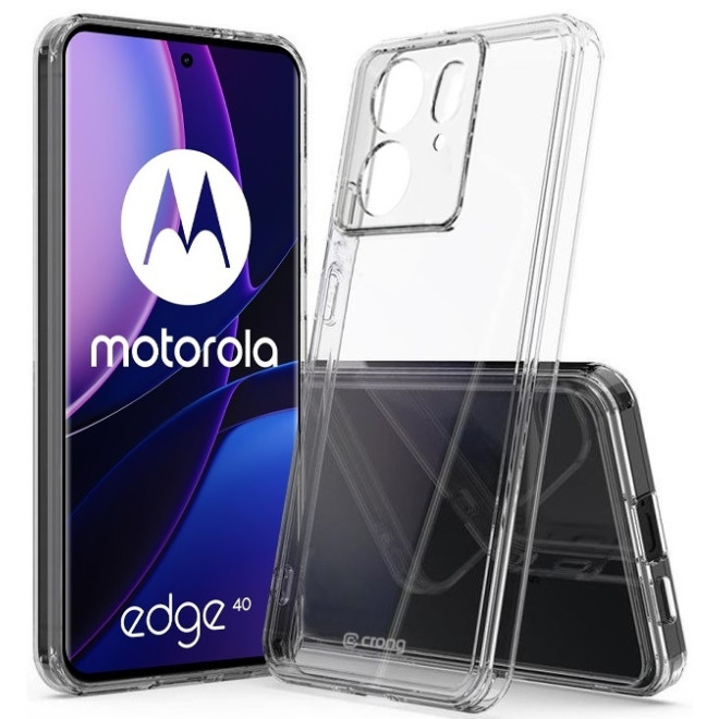 Crong Crystal Shield - Διάφανη Σκληρή Θήκη - Motorola Edge 40 - Transparent