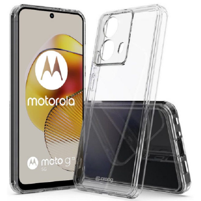 Crong Crystal Shield - Διάφανη Σκληρή Θήκη - Motorola Moto G73 - Transparent 