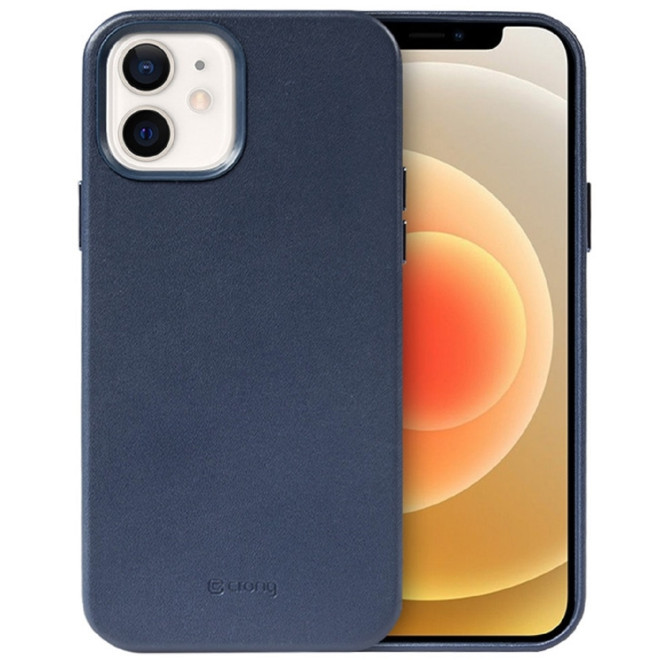 Crong Essential Eco Leather - Σκληρή Θήκη Apple iPhone 12 / 12 Pro - Navy Blue