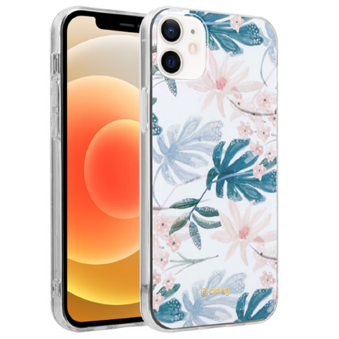 Crong Flower Θήκη Σιλικόνης Apple iPhone 12 mini - Pattern 01