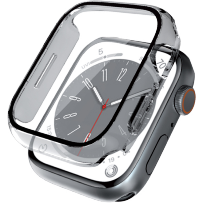 Crong Hybrid Watch Case - Θήκη με Tempered Glass Apple Watch 9 / 8 / 7 (41mm) - Clear