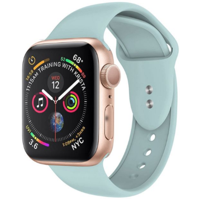 Crong Liquid Λουράκι Premium Σιλικόνης Apple Watch SE/10/9/8/7/6/5/4 (42/41/40mm) - Mint