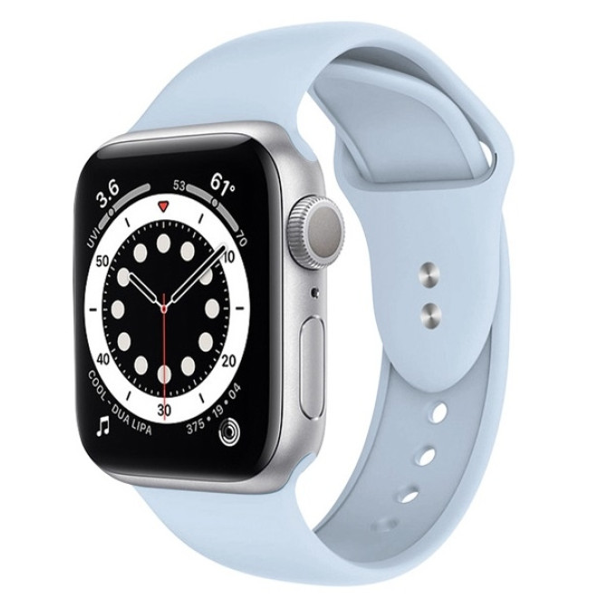 Crong Liquid Λουράκι Premium Σιλικόνης Apple Watch SE/10/9/8/7/6/5/4 (42/41/40mm) - Azure