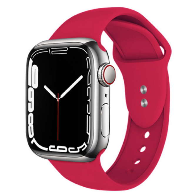 Crong Liquid Λουράκι Premium Σιλικόνης Apple Watch SE/10/9/8/7/6/5/4 (42/41/40mm) - Raspberry