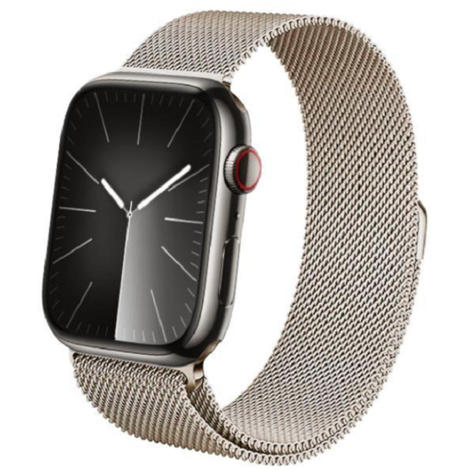 Crong Milano Steel - Premium Μεταλλικό Λουράκι Apple Watch Ultra2/Ultra1/SE/10/9/8/7/6/5/4 (49/46/45/44mm) - Champagne