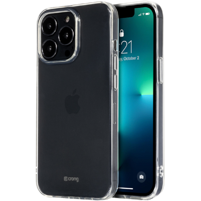 Crong Slim Διάφανη Θήκη Σιλικόνης Apple iPhone 13 Pro Max - 0.8mm - Clear