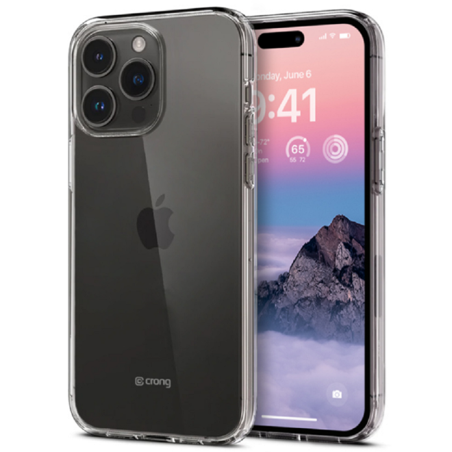 Crong Slim Διάφανη Θήκη Σιλικόνης Apple iPhone 14 Pro Max - 0.8mm - Clear