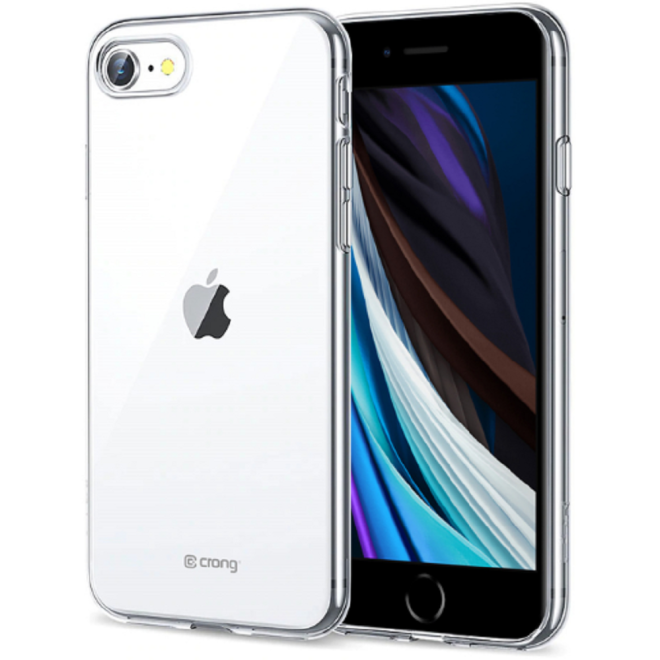 Crong Slim Διάφανη Θήκη Σιλικόνης Apple iPhone SE 2022 / 2020 / 8 / 7 - 0.8mm - Clear 