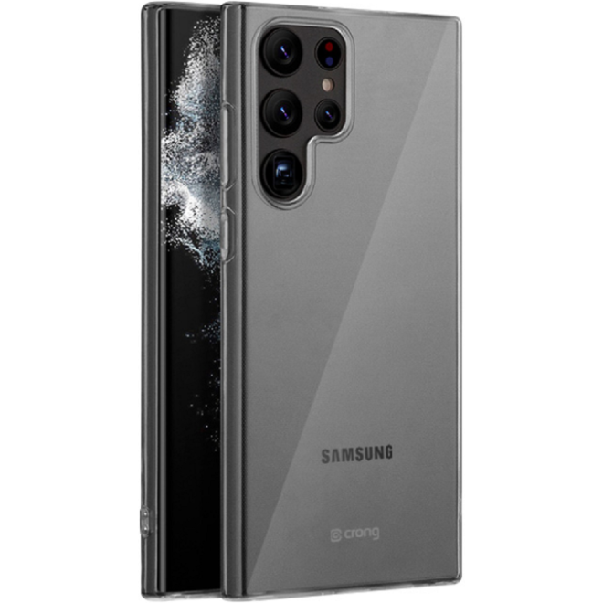 Crong Slim Διάφανη Θήκη Σιλικόνης Samsung Galaxy S22 Ultra 5G - 0.8mm - Transparent