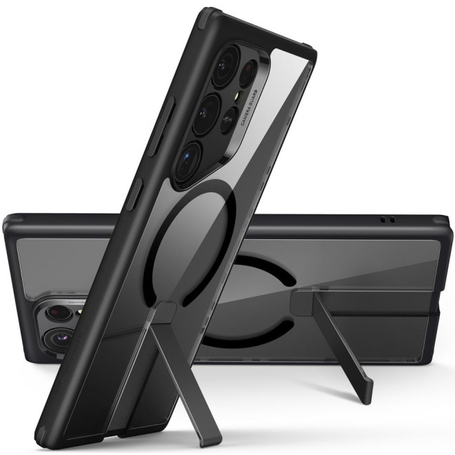 Διάφανη Ανθεκτική MagSafe Σκληρή Θήκη με Kickstand - Samsung Galaxy S24 Ultra - ESR Boost Flickstand HaloLock Case - Frosted Clear 