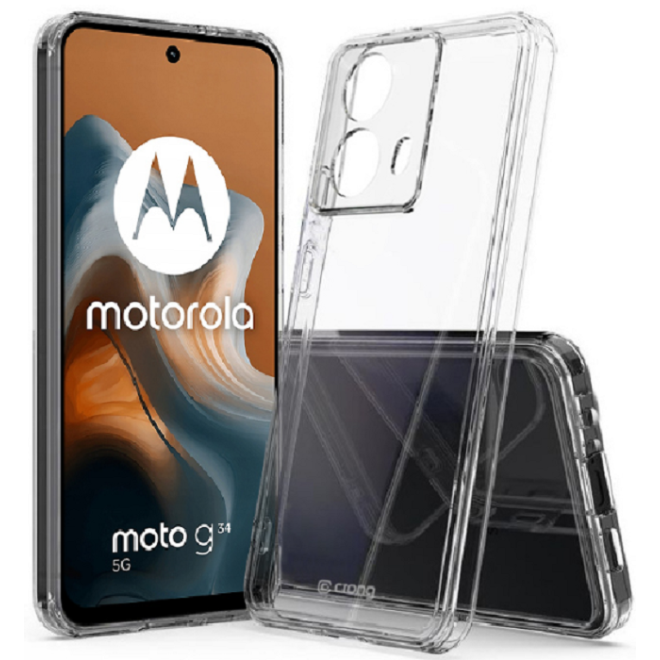 Διάφανη Σκληρή Θήκη - Motorola Moto G34 - Crong Crystal Shield - Transparent 