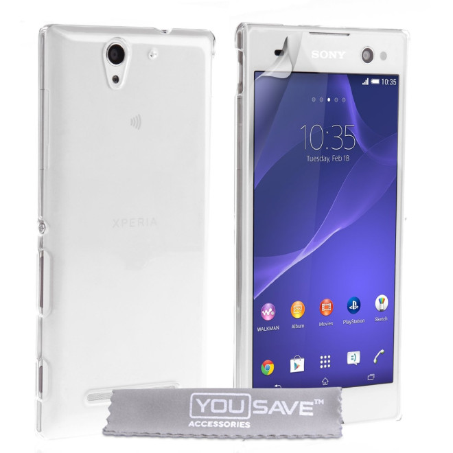 Θήκη Σιλικόνης Sony Xperia C3 Διάφανη 