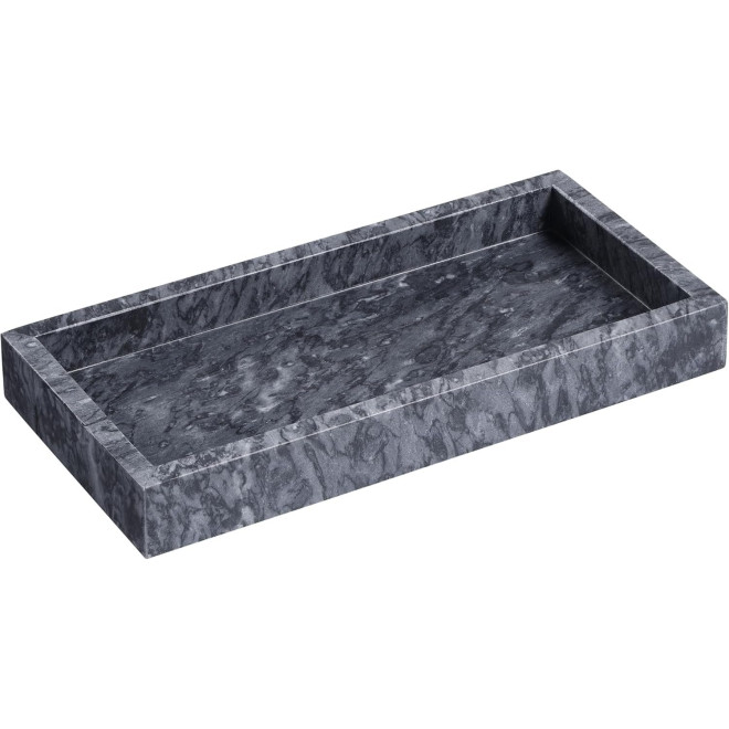 Διακοσμητικός Δίσκος Navaris Black Marble Vanity Tray Αποθήκευσης & Οργάνωσης από Μάρμαρο 25 x 12 x 3 cm Black