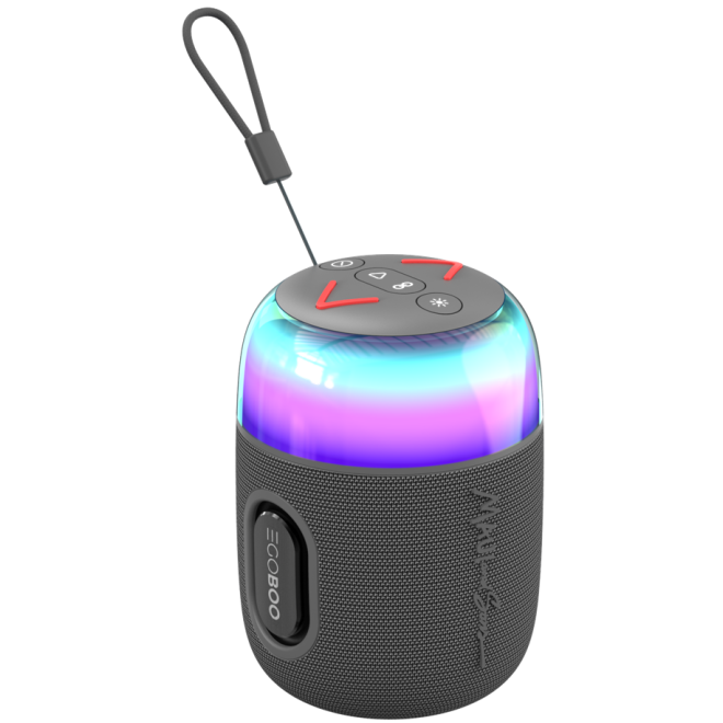 Egoboo X Maui and Sons BT Led Speaker Pulse - Ασύρματο Φορητό Ηχείο Bluetooth με Φωτισμό RGB - Grey
