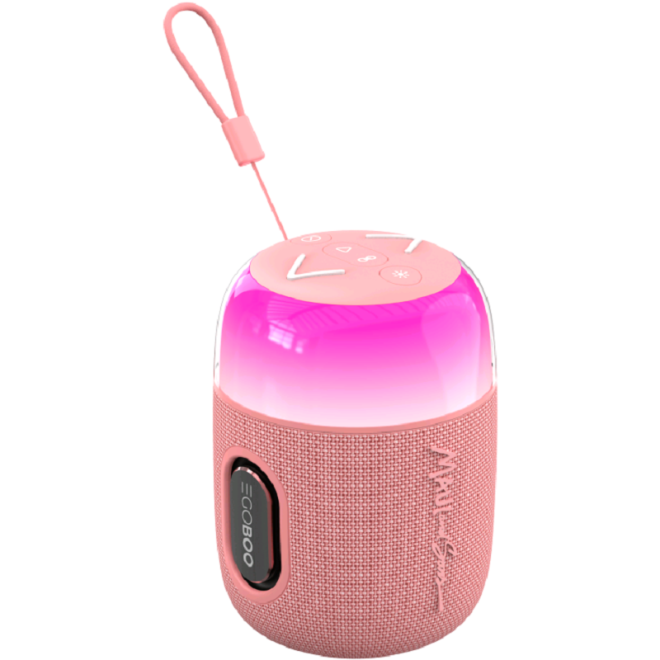 Egoboo X Maui and Sons BT Led Speaker Pulse - Ασύρματο Φορητό Ηχείο Bluetooth με Φωτισμό RGB - Pink