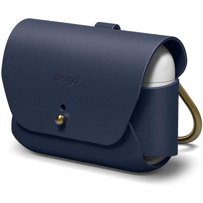 Elago Leather Case - Δερμάτινη Θήκη για AirPods Pro 1st Gen - Jean Indigo