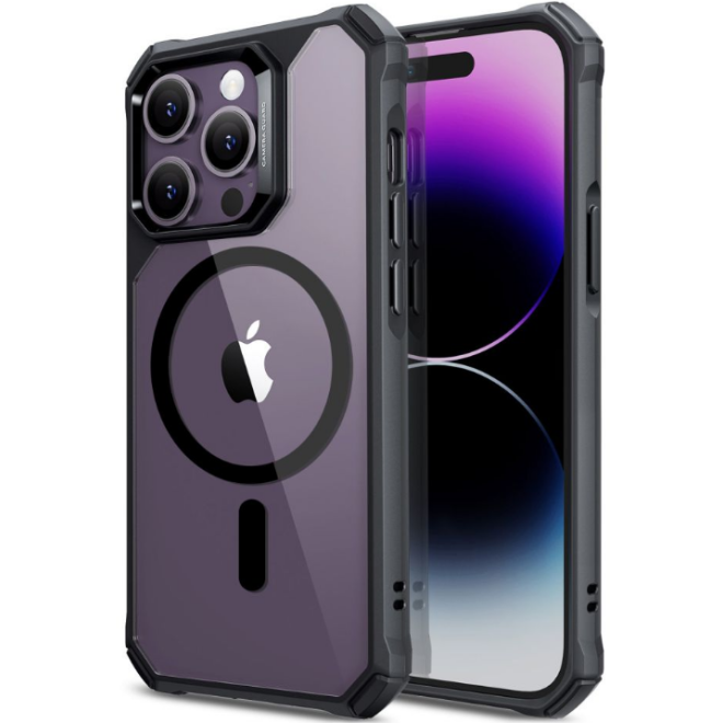 ESR Air Armor HaloLock - Διάφανη Ανθεκτική MagSafe Θήκη Apple iPhone 14 Pro - Clear / Black