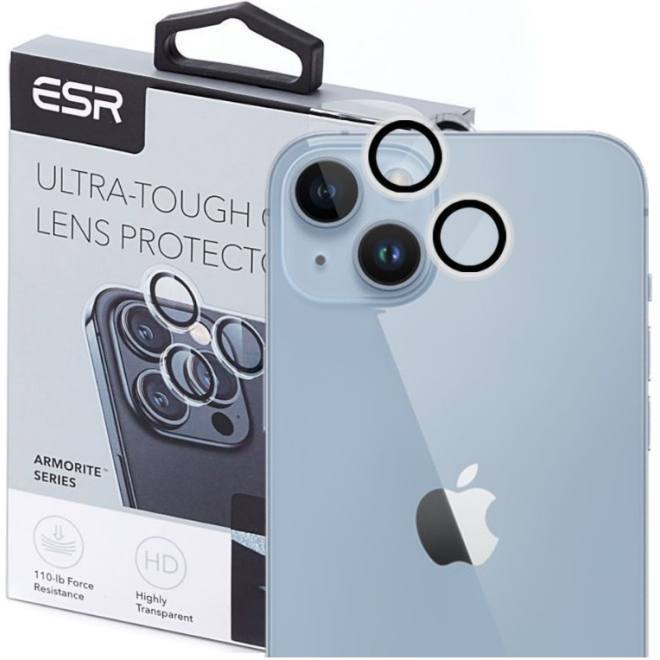 ESR Armorite Camera Lens Protectors - Αντιχαρακτικό Γυαλί Προστασίας για Φακό Κάμερας - Apple iPhone 15 / 15 Plus - Clear