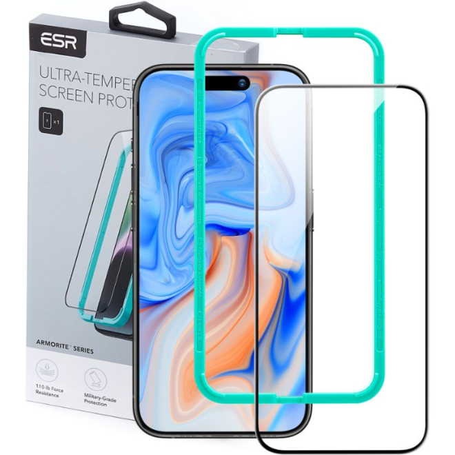 ESR Armorite Tempered Glass - FullFace Αντιχαρακτικό Γυαλί Προστασίας Οθόνης - Apple iPhone 15 Plus - Black