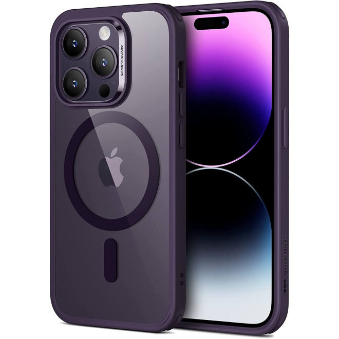 ESR Classic Hybrid HaloLock - Ανθεκτική MagSafe Θήκη Apple iPhone 14 Pro - Clear / Purple