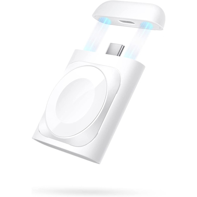 ESR Portable Charger for Apple Watch - Φορητός Μαγνητικός Ασύρματος Φορτιστής Type-C για Apple Watch & AirPods Pro 2nd Gen - 5W - White