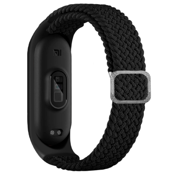 Fabric Strap Υφασμάτινο Ελαστικό Λουράκι - Xiaomi Mi Band 6 / 6 NFC / 5 / 4 / 3 - Black 