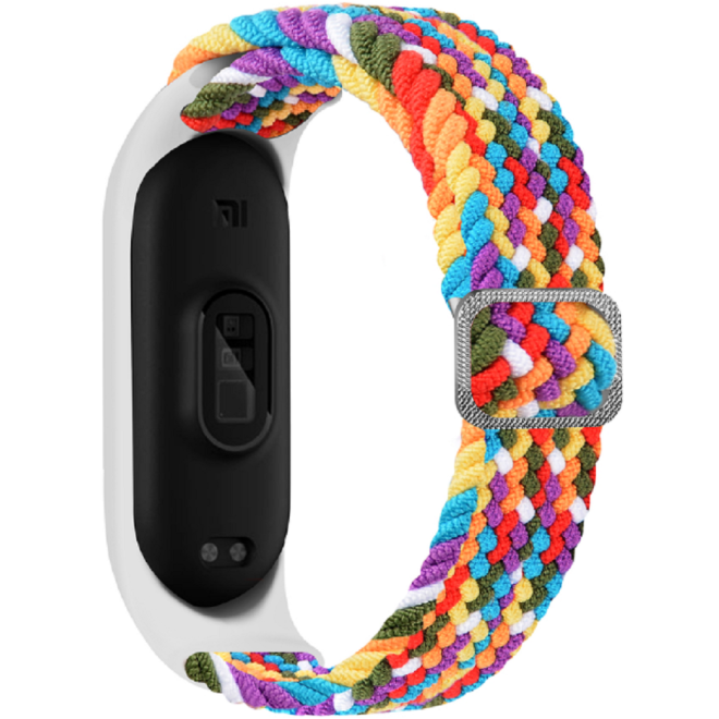 Fabric Strap Υφασμάτινο Ελαστικό Λουράκι - Xiaomi Mi Band 6 / 6 NFC / 5 / 4 / 3 - Rainbow / Multicolor