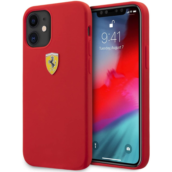 Ferrari On Track Collection - Θήκη Σιλικόνης Apple iPhone 12 mini - Red