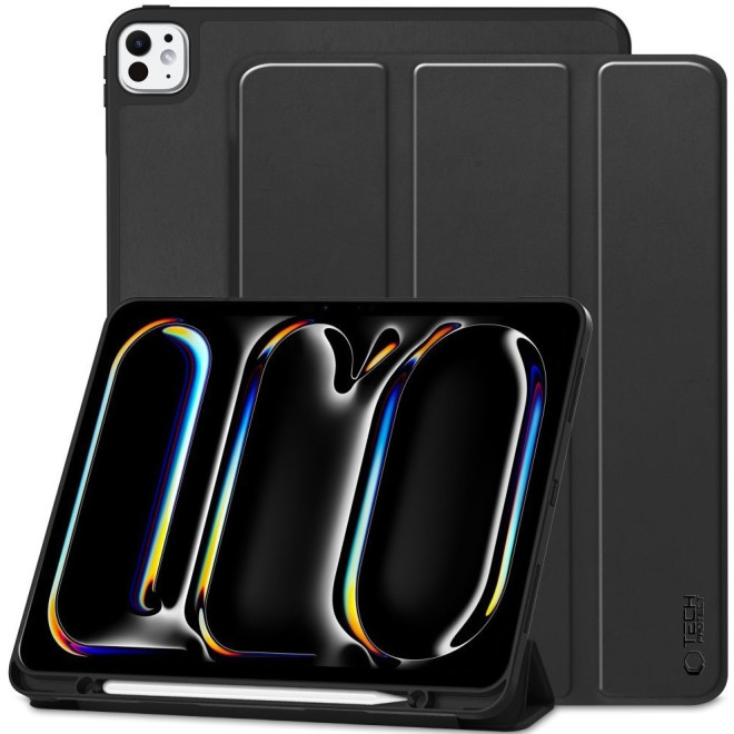 Flip Θήκη με Υποδοχή για Apple Pencil - Apple iPad Pro 11" 2024 - Tech-Protect SC Pen Smartcase - Black