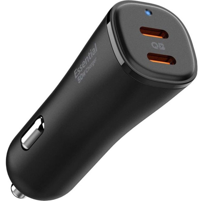 Φορτιστής Αυτοκινήτου Spigen EV502 ArcStation Essential Car Charger με 2 x Type-C 50W Black