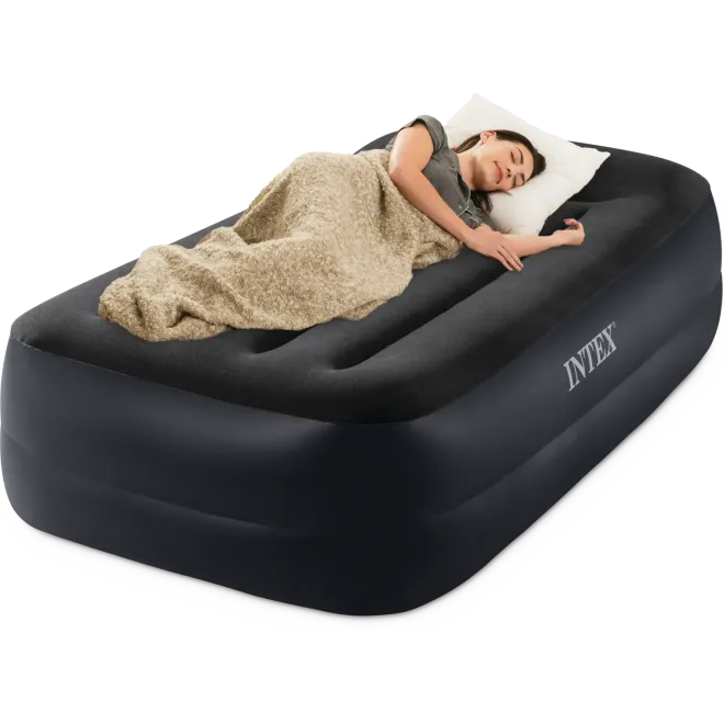 Φουσκωτό Στρώμα Ύπνου Intex Dura-Beam Plus Μονό με Ενσωματωμένη Ηλεκτρική Αντλία 191 x 99 x 42cm Dark Blue