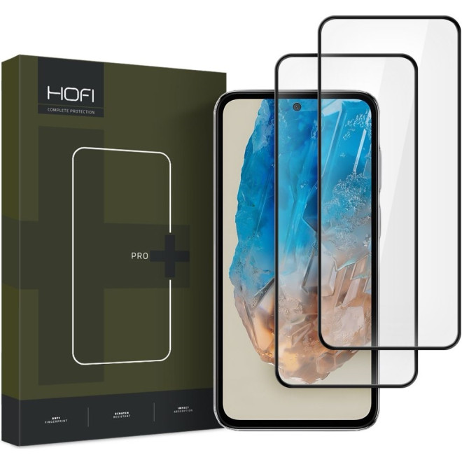 Full Face Αντιχαρακτικό Γυαλί Οθόνης - Samsung Galaxy M35 - Hofi Premium Pro+ Tempered Glass - 2 Τεμάχια - Black