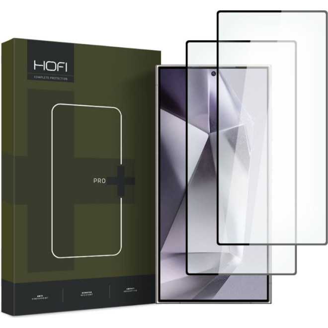 Full Face Αντιχαρακτικό Γυαλί Οθόνης - Samsung Galaxy S24 Ultra - Hofi Premium Pro+ Tempered Glass - 2 Τεμάχια - Black
