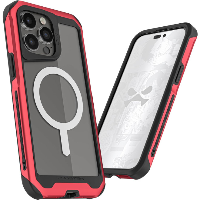 Ghostek Atomic Slim 4 - Ανθεκτική Θήκη MagSafe - Apple iPhone 15 Pro Max - Red