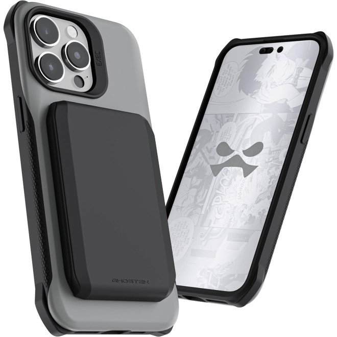 Ghostek Exec 6 - Ανθεκτική MagSafe Θήκη - Πορτοφόλι Apple iPhone 15 Pro Max - Grey