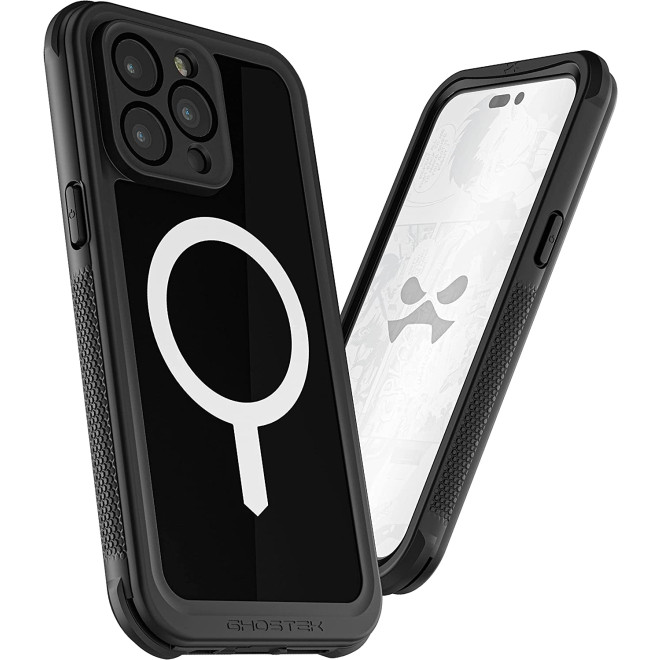 Ghostek Nautical 4 - Ανθεκτική Αδιάβροχη Θήκη MagSafe με Περιστρεφόμενο Κλιπ Ζώνης - Apple iPhone 14 Pro Max - Black