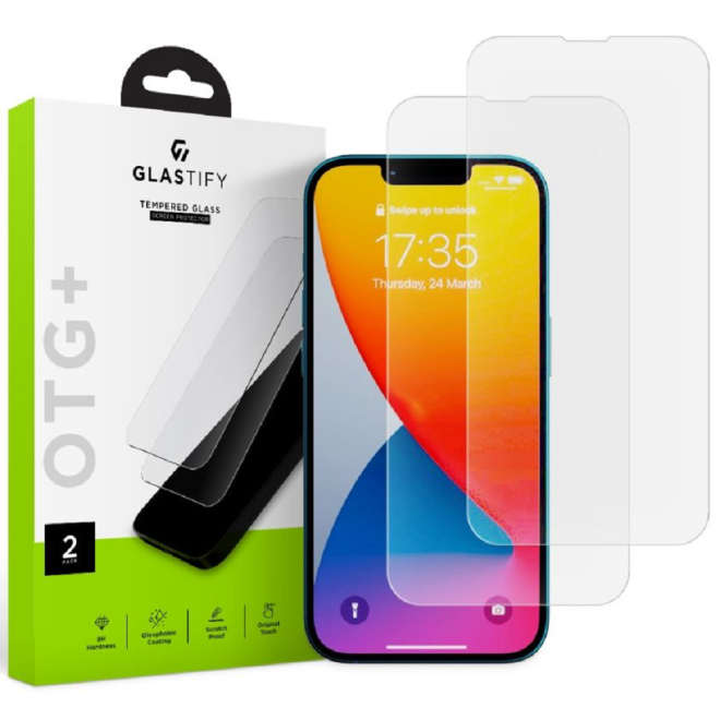 GlasTIFY OTG+ Tempered Glass - Αντιχαρακτικό Γυαλί Οθόνης Apple iPhone 14 Plus / 13 Pro Max - 2 Τεμάχια